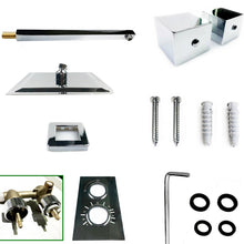Load image into Gallery viewer, AIDAL Concealed SquareThermostatic Shower Mixer Chrome Twin Head Valve Set