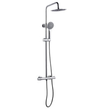Load image into Gallery viewer, AIDAL Thermostatic Exposed Shower Mixer Bathroom Twin Head Large Round Bar Set Chrome