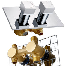 Load image into Gallery viewer, AIDAL Concealed Thermostatic Shower Mixer Valve Solid Brass WRAS