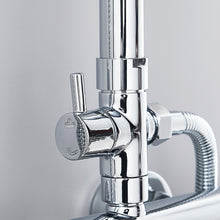 Load image into Gallery viewer, AIDAL Thermostatic Shower Mixer Set Exposed Round Twin Head Chrome Valve 10" Overhead