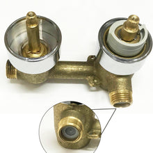 Load image into Gallery viewer, AIDAL Concealed SquareThermostatic Shower Mixer Chrome Twin Head Valve Set