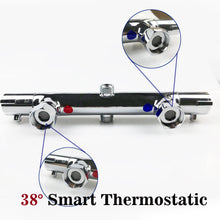 Load image into Gallery viewer, AIDAL Thermostatic Exposed Shower Mixer Bathroom Twin Head Large Round Bar Set Chrome