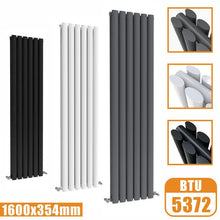 Load image into Gallery viewer, Vertical Oval Column Radiator Anthracite/White/ Black-Double/Single Panel