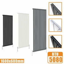 Load image into Gallery viewer, Designer Radiators,Vertical,Tall,Flat Panel,Single 1600x680mm AICA