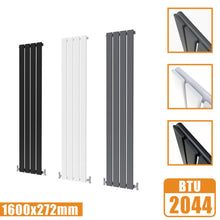 Load image into Gallery viewer, Designer Radiators,Vertical,Tall,Flat Panel,Single 1600x272mm AICA