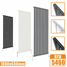 Load image into Gallery viewer, Designer Radiators,Vertical,Tall,Flat Panel,Single 1800x680mm AICA