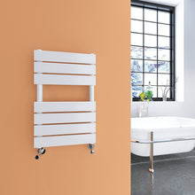 Load image into Gallery viewer, 650x400 white towel rails bathroom ladder rads