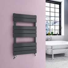 Load image into Gallery viewer, 800x450 anthracite towel rails bathroom ladder rads