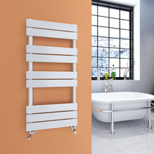 Load image into Gallery viewer, 1000x450 white towel rails bathroom ladder rads