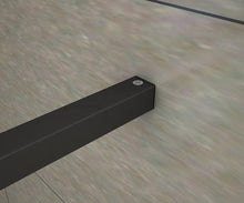 Load image into Gallery viewer, 8mm Nano Glass Wet Room Screens with Black Finish and Fixing Arm Long 900mm - Various Sizes (Height - 2000mm)