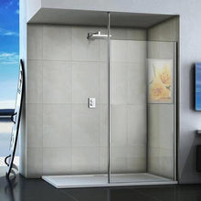 Load image into Gallery viewer, 8mm Nano Glass Wet Room Screens with 2030mm-3200mm Ceiling Post- Various Sizes (Height - 1950mm)