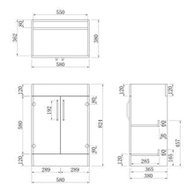 Load image into Gallery viewer, Vanity Sink With Cabinet - 600mm Modern High Gloss White
