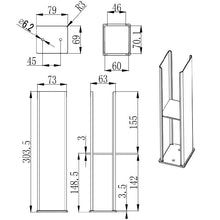 Load image into Gallery viewer, Floor Mounting Feet Support Legs Kits for Oval Flat Column Designer Radiators