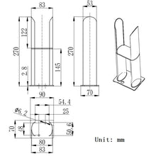 Load image into Gallery viewer, Floor Mounting Feet Support Legs Kits for Oval Flat Column Designer Radiators