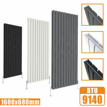 Load image into Gallery viewer, Designer Radiators,Vertical,Tall,Flat Panel,Double 1600x680mm AICA