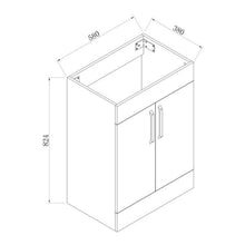 Load image into Gallery viewer, Vanity Sink With Cabinet - 600mm Modern High Gloss White

