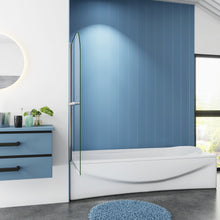 Load image into Gallery viewer, Aidal Hinged Curved Top Bath Screen 800x1400mm
