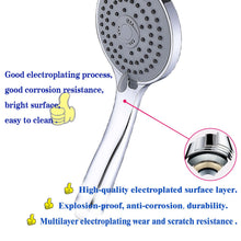 Load image into Gallery viewer, AIDAL  Chrome Shower Head and Hose Round Bath Hand Held Heads and Bracket Set
