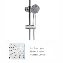 Load image into Gallery viewer, AIDAL Thermostatic Exposed Shower Mixer Bathroom Twin Head Large Round Bar Set Chrome
