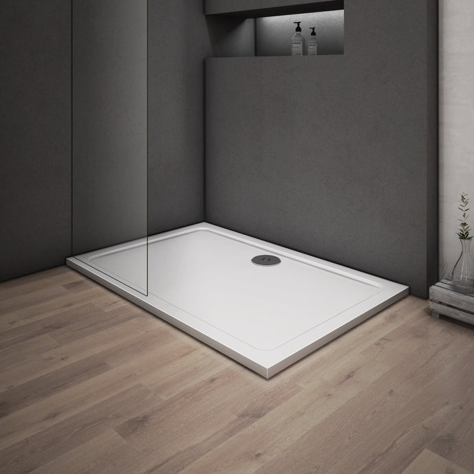 Aidal Rectangle  Shower Enclosure Stone Tray slimline 30mm Height