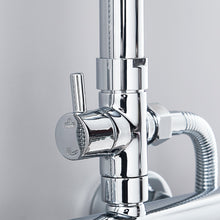 Load image into Gallery viewer, AIDAL Thermostatic Shower Mixer Set Exposed Round Twin Head Chrome Valve 10&quot; Overhead
