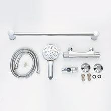 Load image into Gallery viewer, AIDAL Thermostatic Shower Mixer Set Round Exposed Valve Modern Chrome Bathroom
