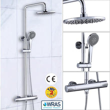 Load image into Gallery viewer, Thermostatic Mixer Shower Set  Round Head Chrome
