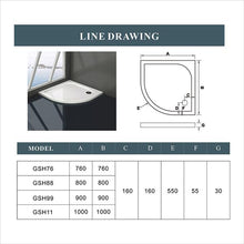 Load image into Gallery viewer, Aidal Quadrant  Resin Stone Shower Tray slimline 30mm Height
