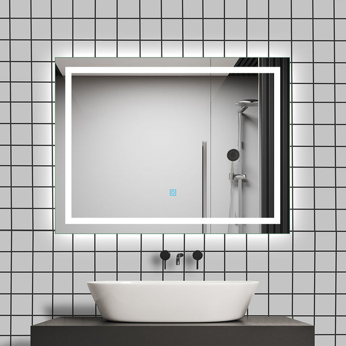 LED Illuminated Bathroom Mirror inc. Anti-Fog & Singel touch