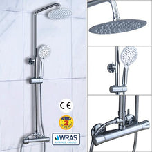 Load image into Gallery viewer, Thermostatic Mixer Shower Set  Round Head Chrome
