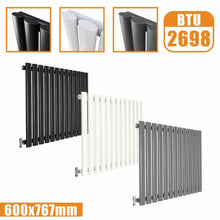 Load image into Gallery viewer, Horizontal Oval Radiators - Anthracite/White  - Double/ Single Panel
