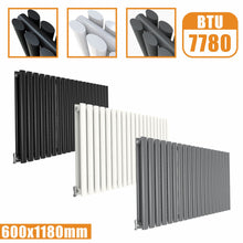 Load image into Gallery viewer, Horizontal Oval Radiators - Anthracite/White  - Double/ Single Panel
