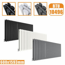 Load image into Gallery viewer, Horizontal Oval Radiators - Anthracite/White  - Double/ Single Panel

