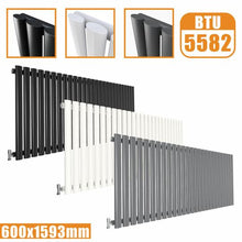Load image into Gallery viewer, Horizontal Oval Radiators - Anthracite/White  - Double/ Single Panel
