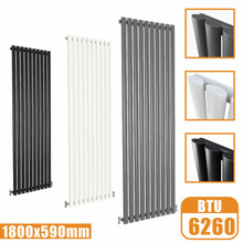 Load image into Gallery viewer, 1800x590 vertical,oval column,radiators AICA rads
