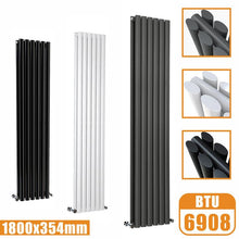 Load image into Gallery viewer, Vertical Oval Column Radiator Anthracite/White/ Black-Double/Single Panel
