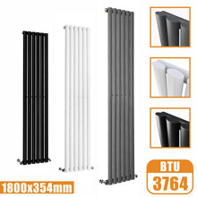 Load image into Gallery viewer, Vertical Oval Column Radiator Anthracite/White/ Black-Double/Single Panel
