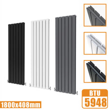 Load image into Gallery viewer, Designer Radiators,Vertical,Tall,Flat Panel,Double 1800x408mm AICA
