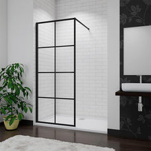 Load image into Gallery viewer, 8mm Nano Glass Wet Room Screens with Black Finish- Various Sizes (Height - 1850mm)
