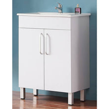 Load image into Gallery viewer, Vanity Sink With Cabinet - 600mm Modern High Gloss White
