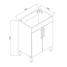 Load image into Gallery viewer, Vanity Sink With Cabinet - 600mm Modern High Gloss White
