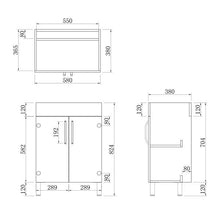 Load image into Gallery viewer, Vanity Sink With Cabinet - 600mm Modern High Gloss White
